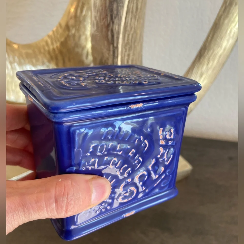 Sur la Table ANTICA FORNERIA DEL BORGO SPEZIE - Ceramic Salt Spice Box Italy